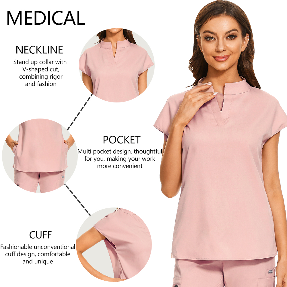 Plus Size Scrubs Set Women Med - Medical Lab Uniform avis et prix
