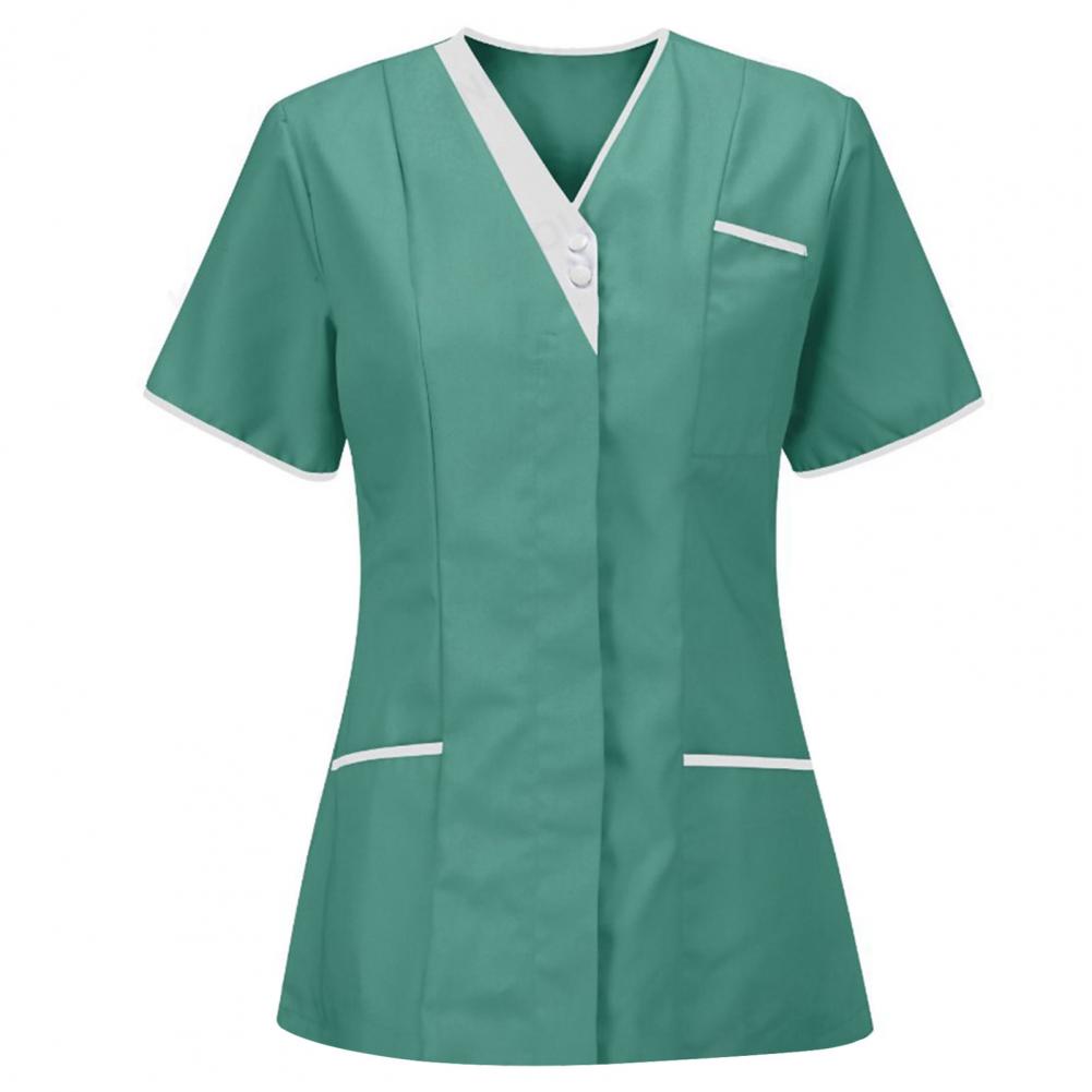 2025 V-neck Short Sleeve Tops  - Medical Lab Uniform avis et prix