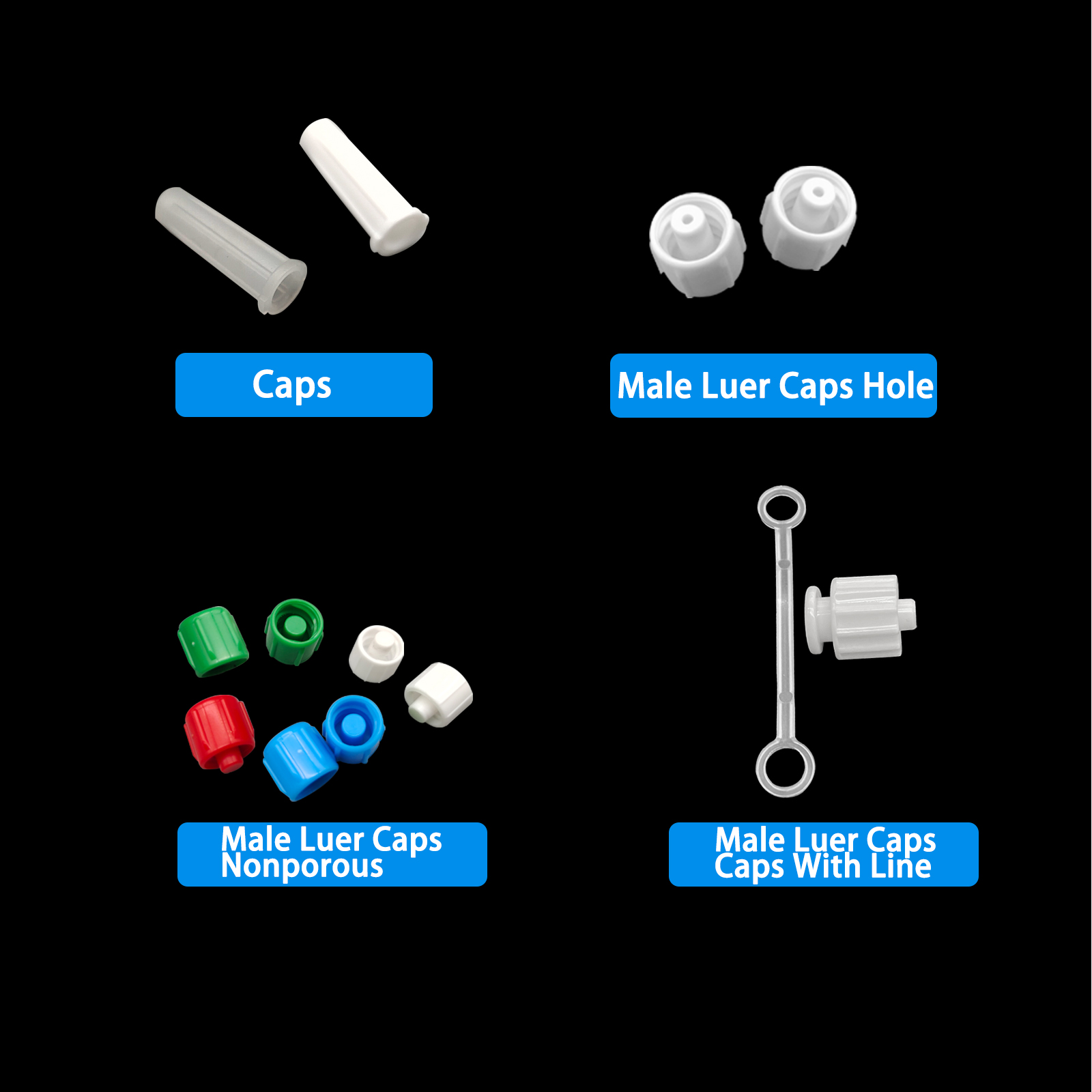 500pcs Male Luer Caps Hole for - Medical Laboratory avis et prix